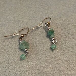 Elegant Green Dangle Earrings